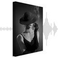 Black Elegance Female Portrait Vertical Canvas Print