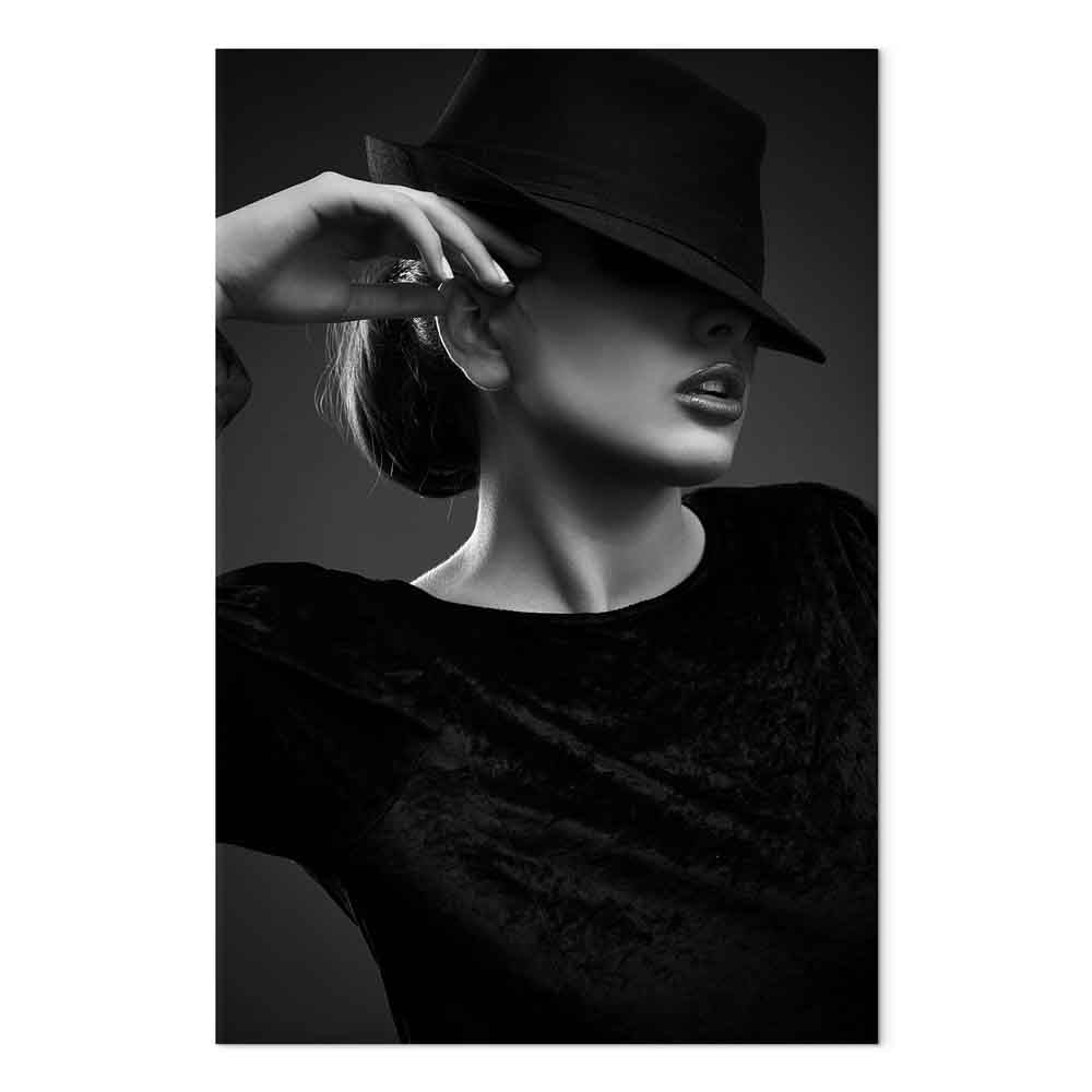 Dreamer Woman Portrait Vertical Canvas Print