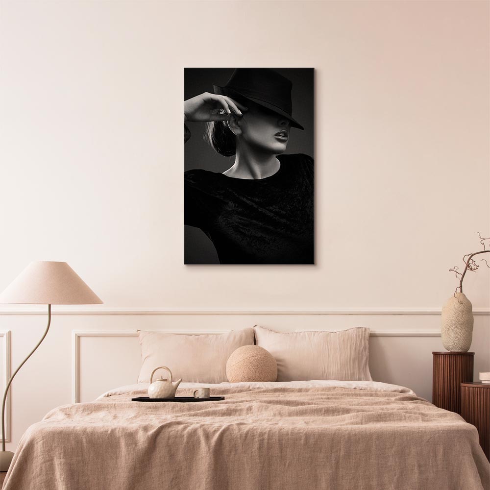 Dreamer Woman Portrait Vertical Canvas Print