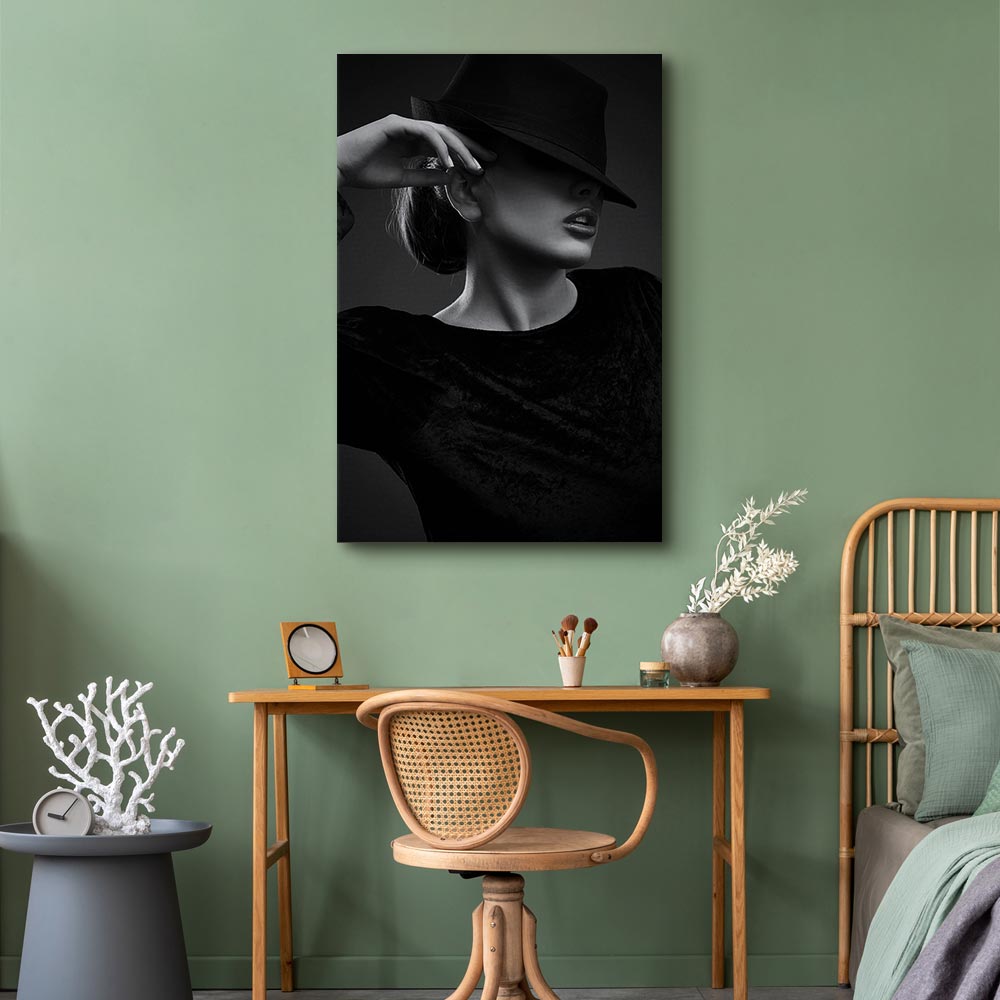 Dreamer Woman Portrait Vertical Canvas Print