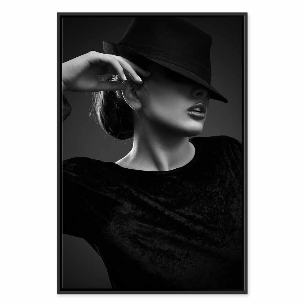 Dreamer Woman Portrait Vertical Canvas Print