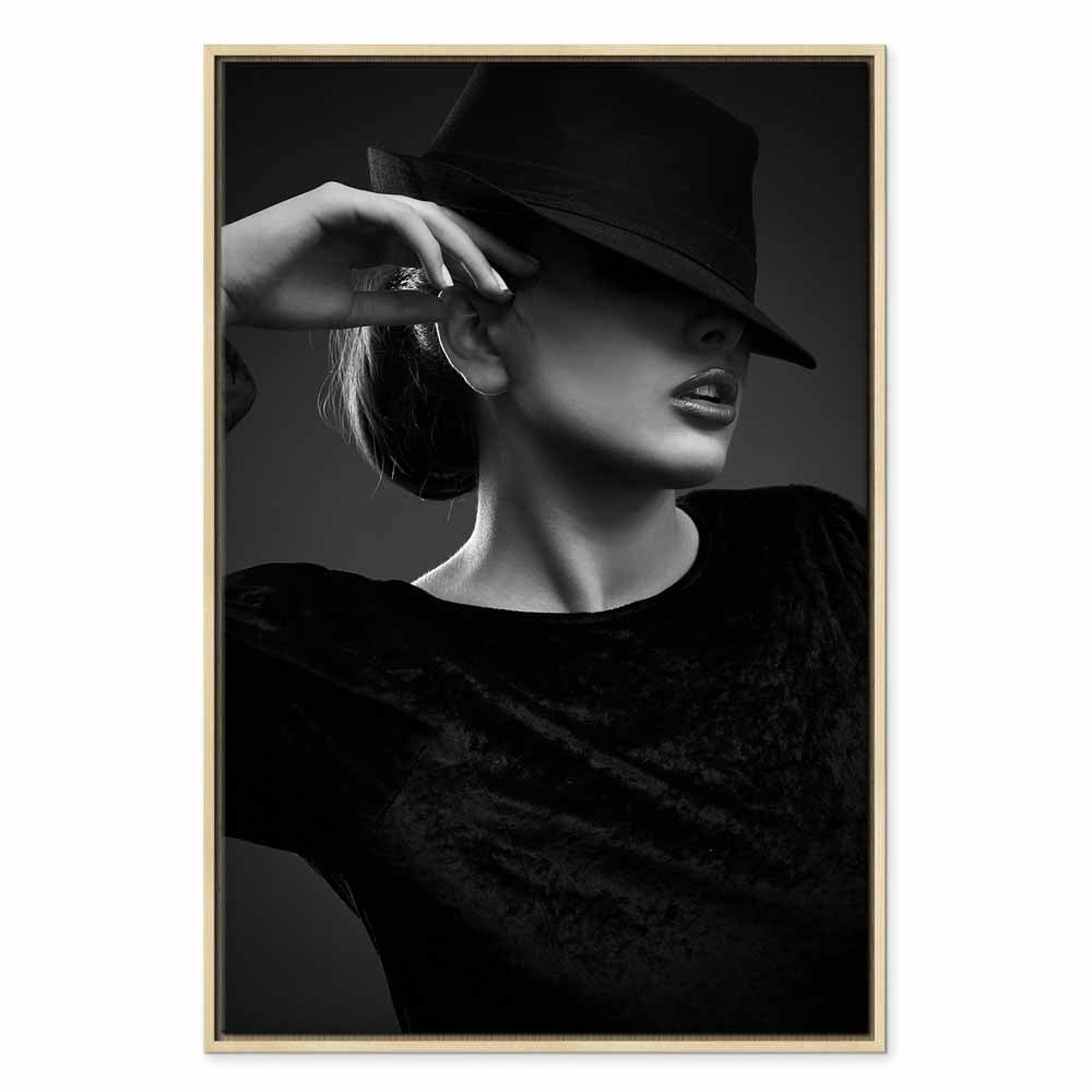 Dreamer Woman Portrait Vertical Canvas Print