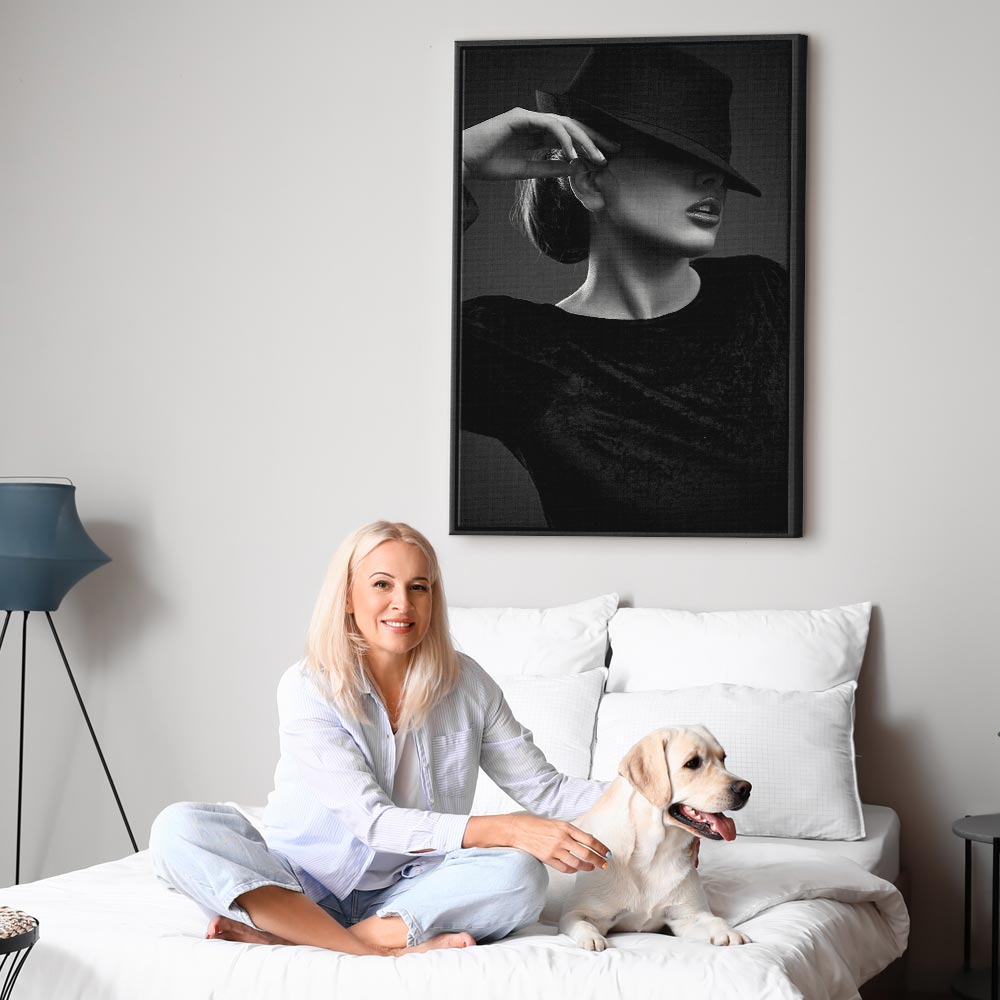 Dreamer Woman Portrait Vertical Canvas Print