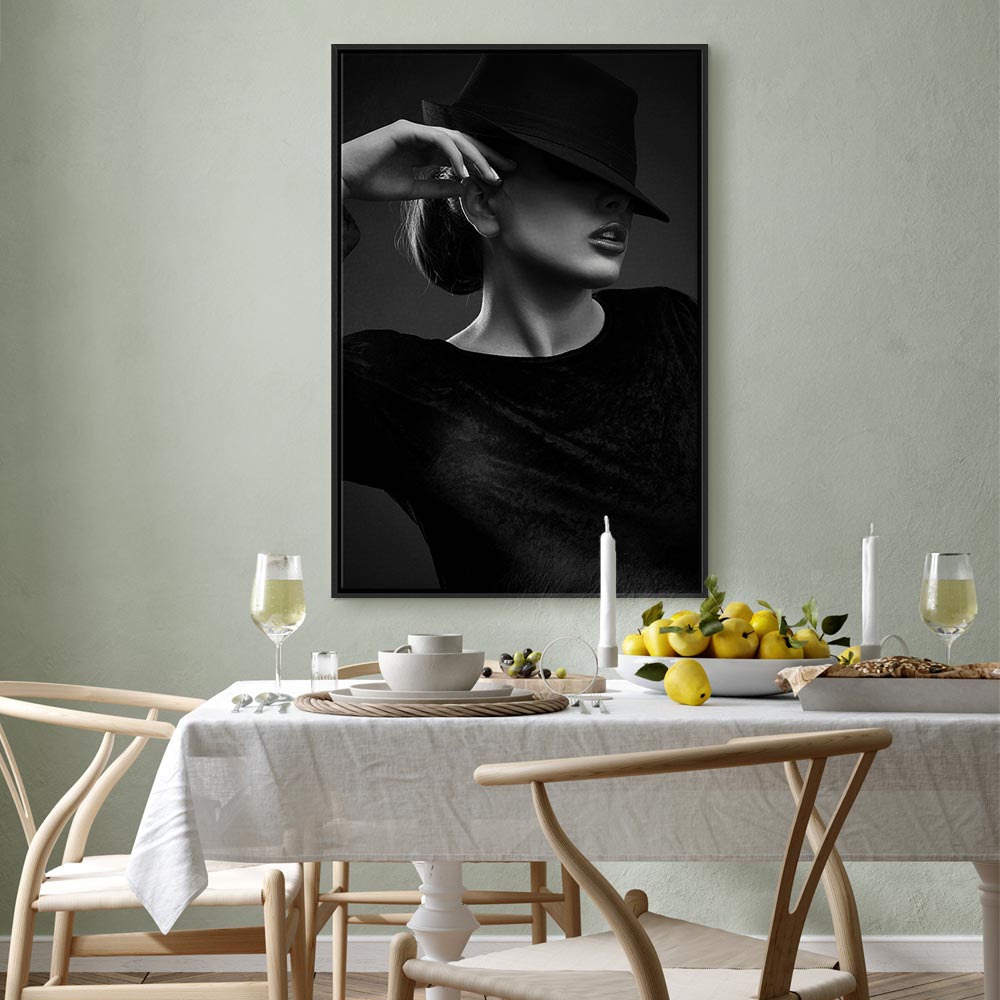 Dreamer Woman Portrait Vertical Canvas Print