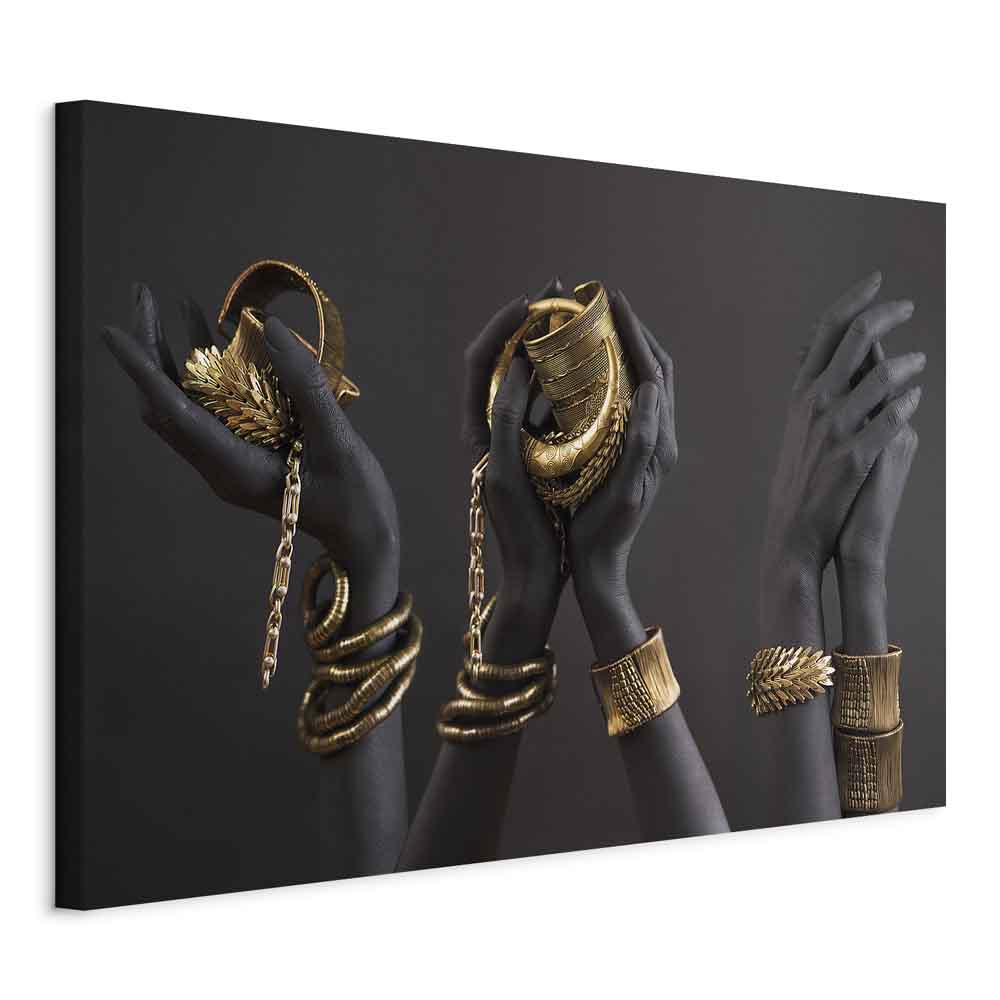 Midas Touch Portrait Gold Canvas Print