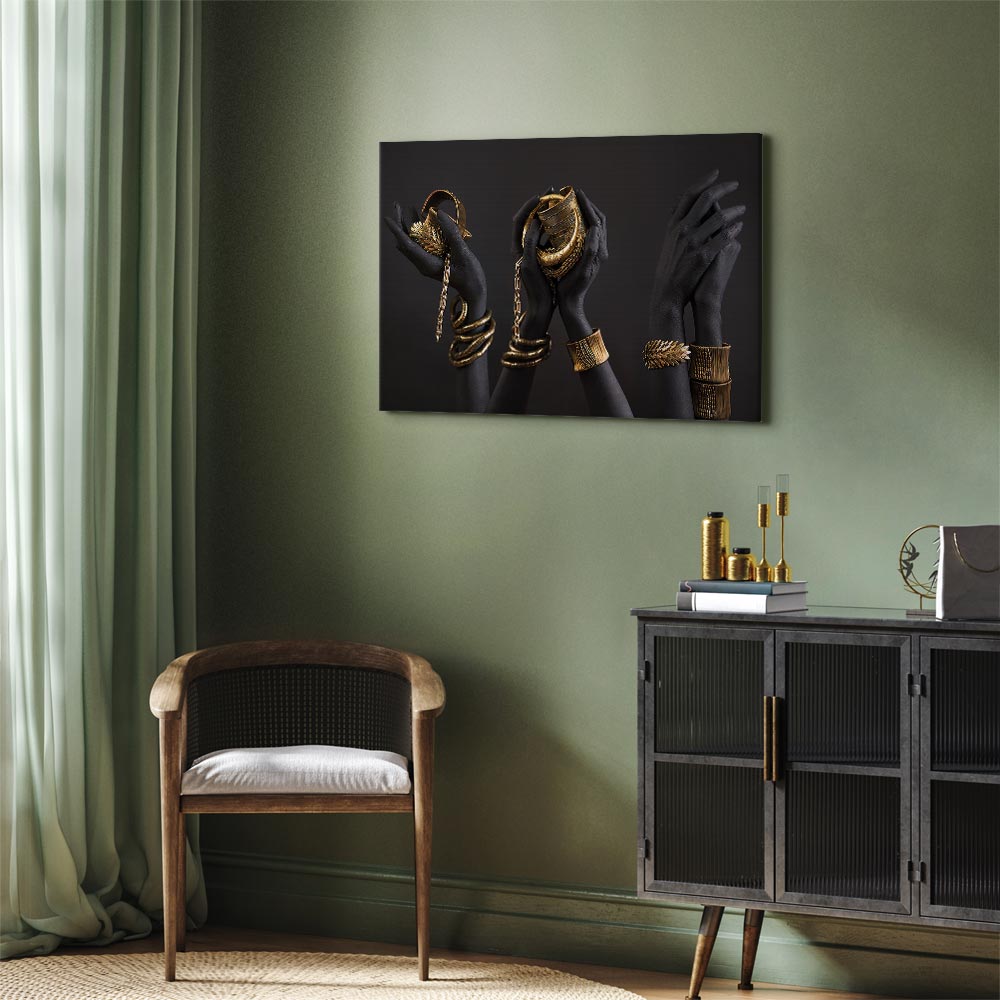 Midas Touch Portrait Gold Canvas Print