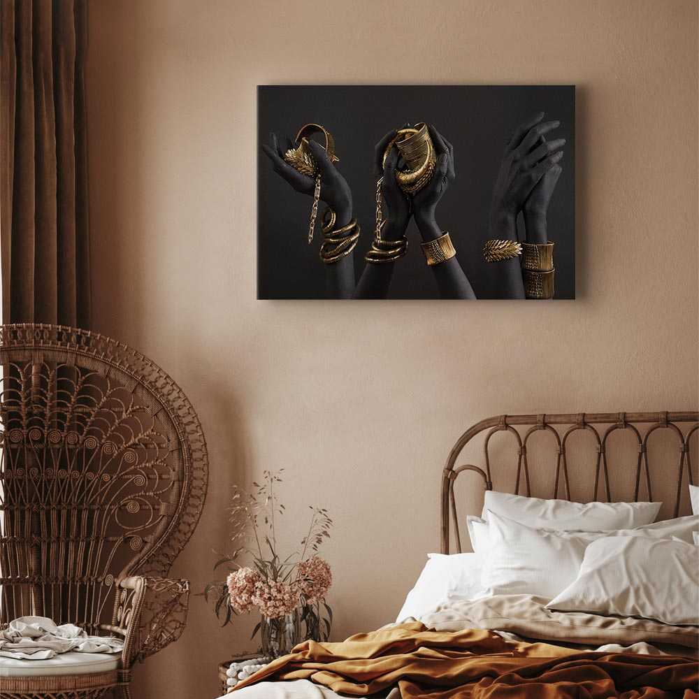 Midas Touch Portrait Gold Canvas Print