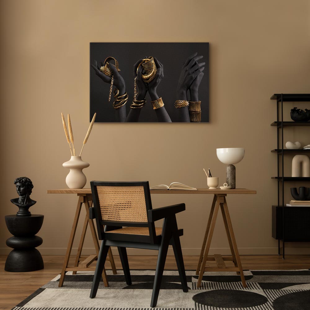 Midas Touch Portrait Gold Canvas Print