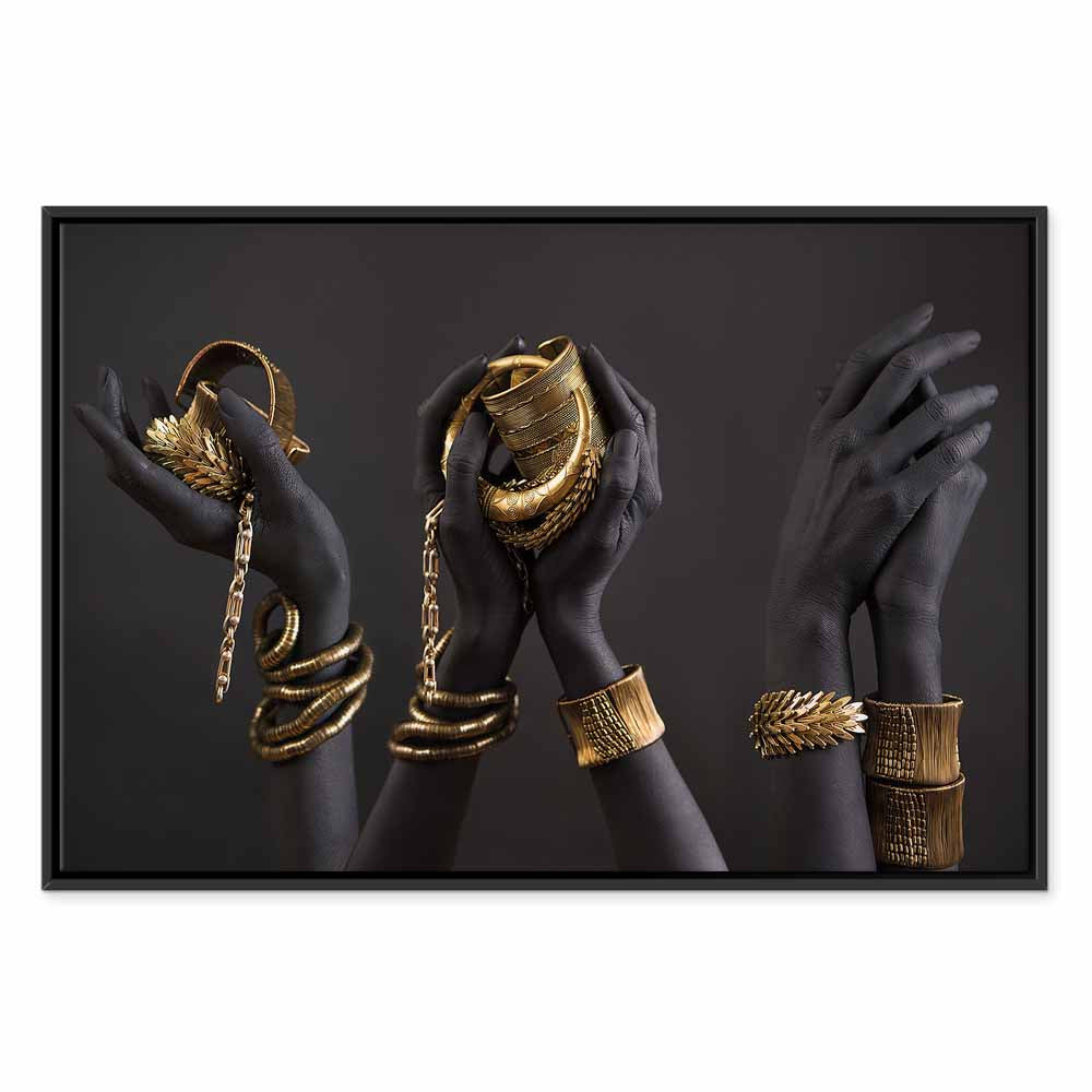 Midas Touch Portrait Gold Canvas Print