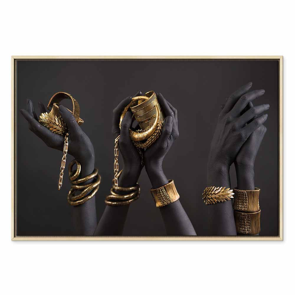 Midas Touch Portrait Gold Canvas Print