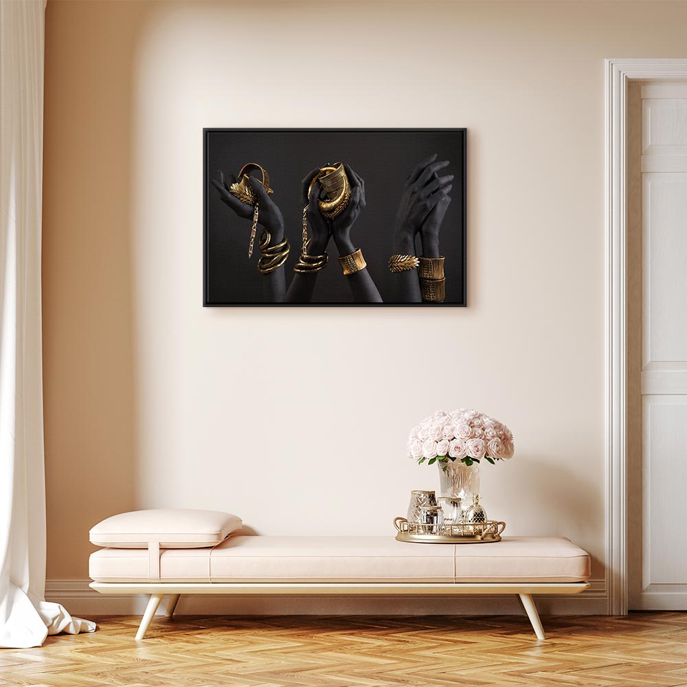 Midas Touch Portrait Gold Canvas Print