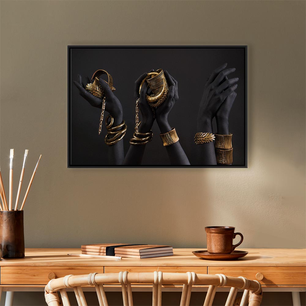 Midas Touch Portrait Gold Canvas Print