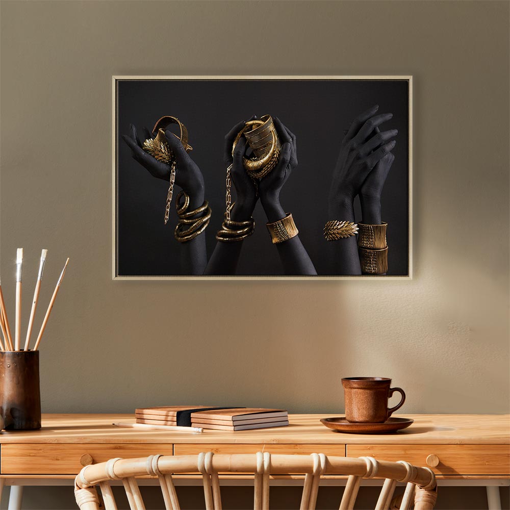 Midas Touch Portrait Gold Canvas Print