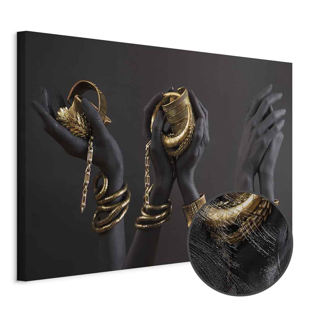 Midas Touch Portrait Gold Canvas Print