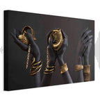 Midas Touch Portrait Gold Canvas Print
