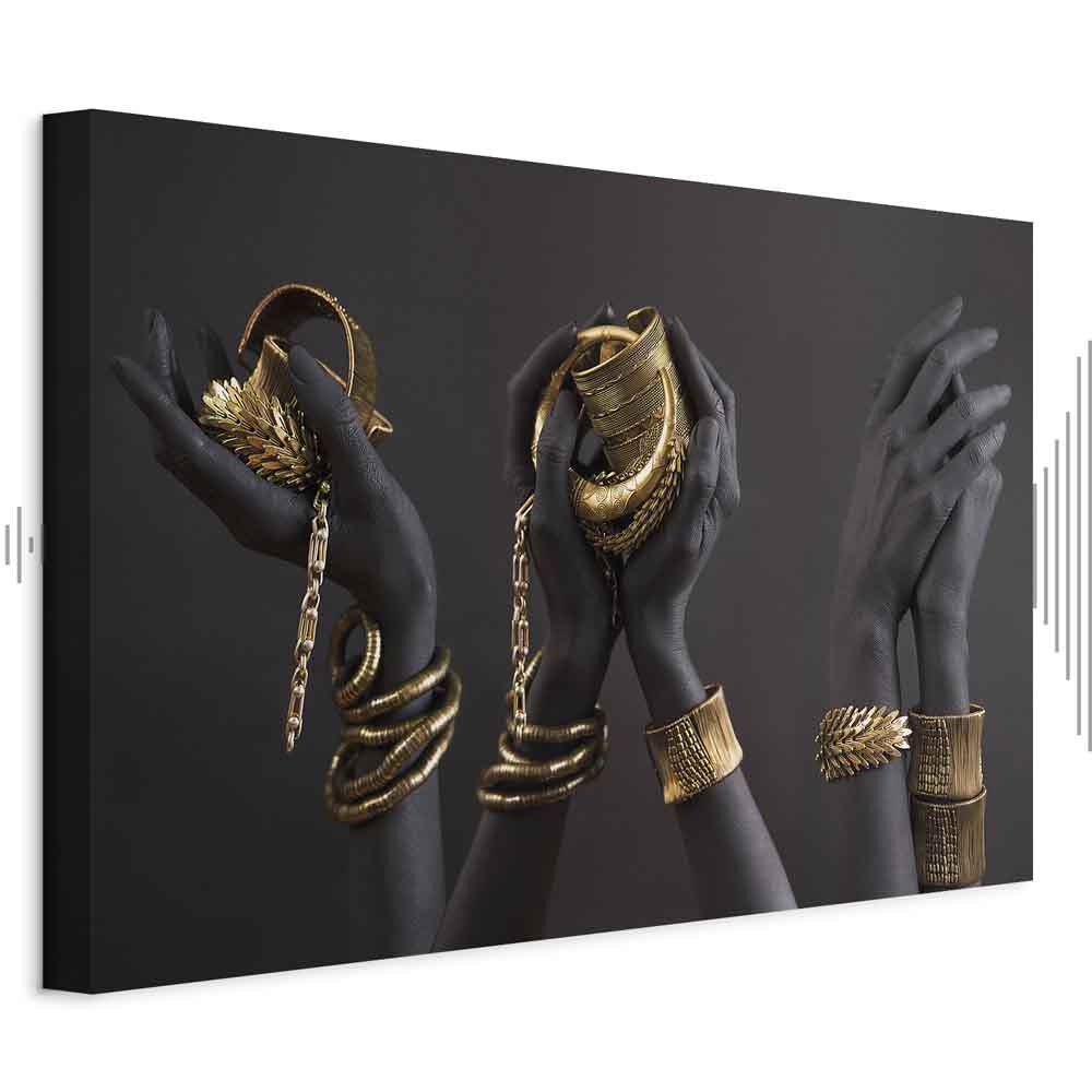 Midas Touch Portrait Gold Canvas Print
