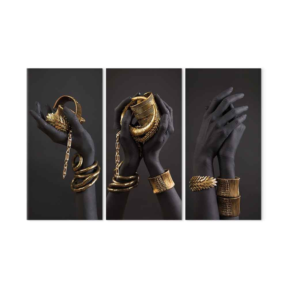 Midas Touch Figurative 3-Part Canvas Print