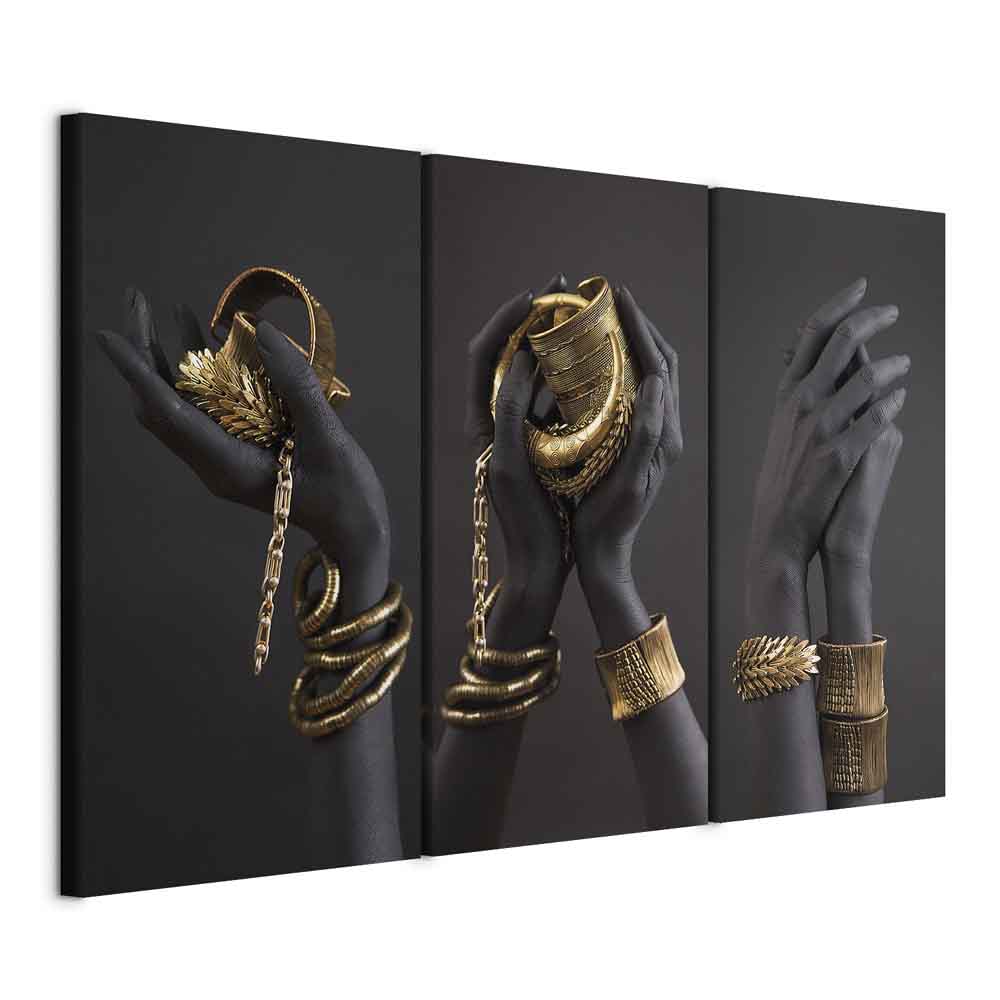 Midas Touch Figurative 3-Part Canvas Print
