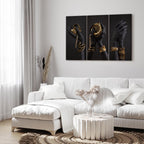 Midas Touch Figurative 3-Part Canvas Print