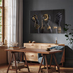 Midas Touch Figurative 3-Part Canvas Print