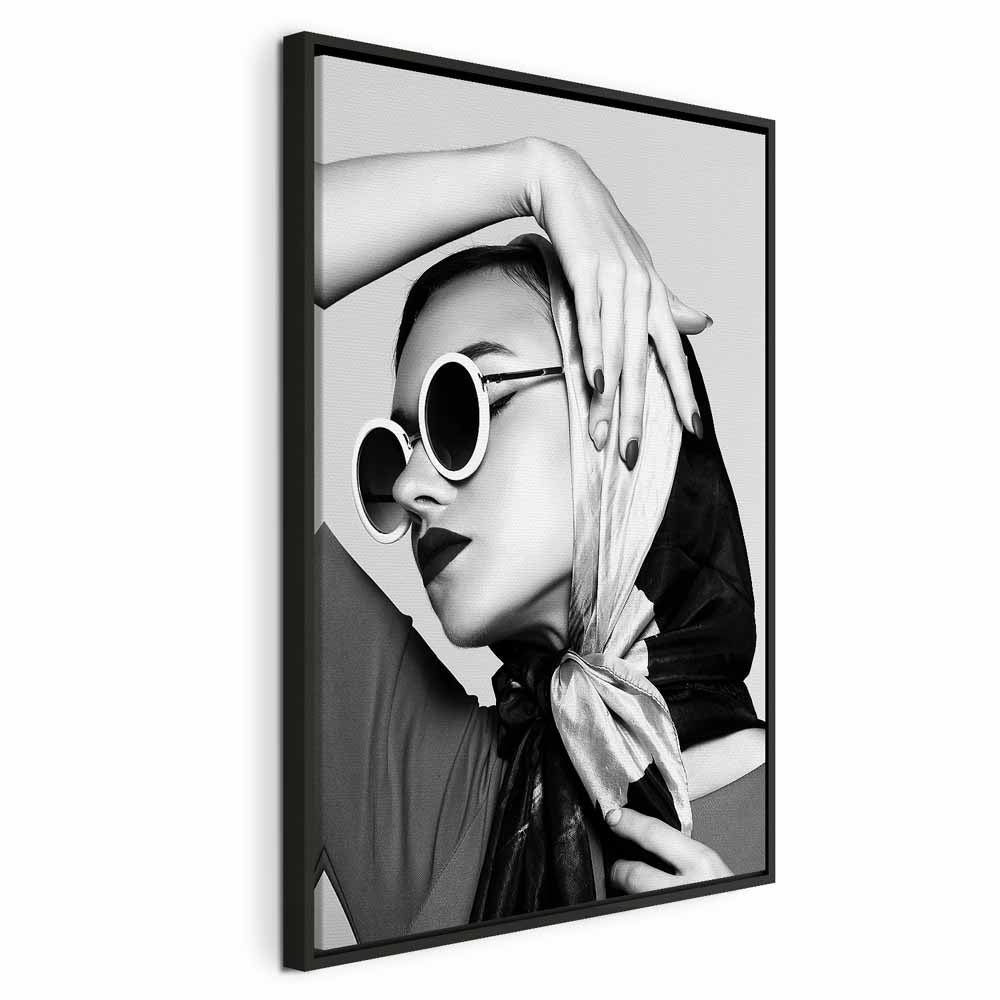 Vintage Stylish Lady Portrait Canvas Print