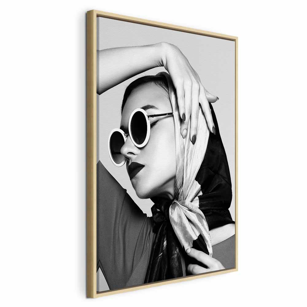 Vintage Stylish Lady Portrait Canvas Print