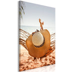 Canvas Print - Hammock on the Beach (1 Part) Vertical