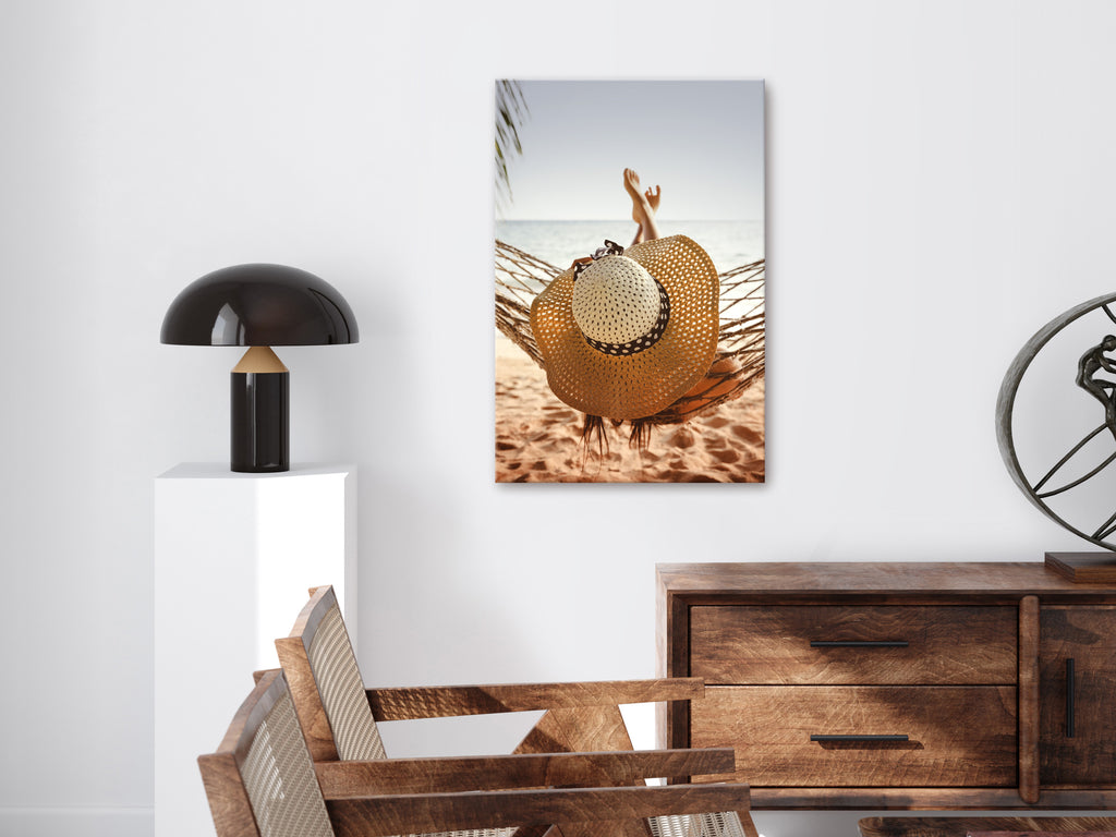 Canvas Print - Hammock on the Beach (1 Part) Vertical