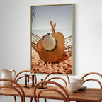 Beach Hammock Coastal Vertical Canvas Print