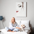 Delicate Female Portrait Vertical Canvas Print