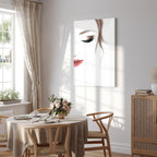 Delicate Female Portrait Vertical Canvas Print