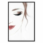 Delicate Female Portrait Vertical Canvas Print