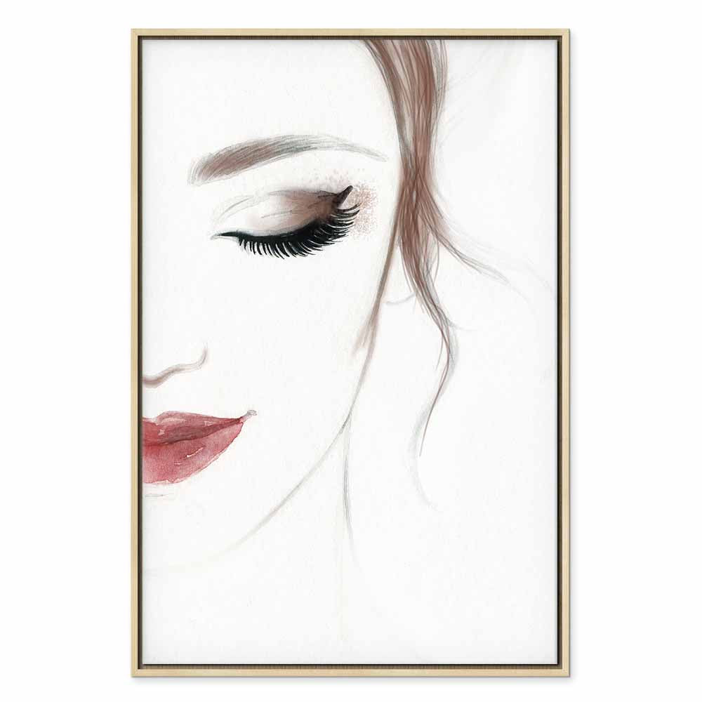 Delicate Female Portrait Vertical Canvas Print