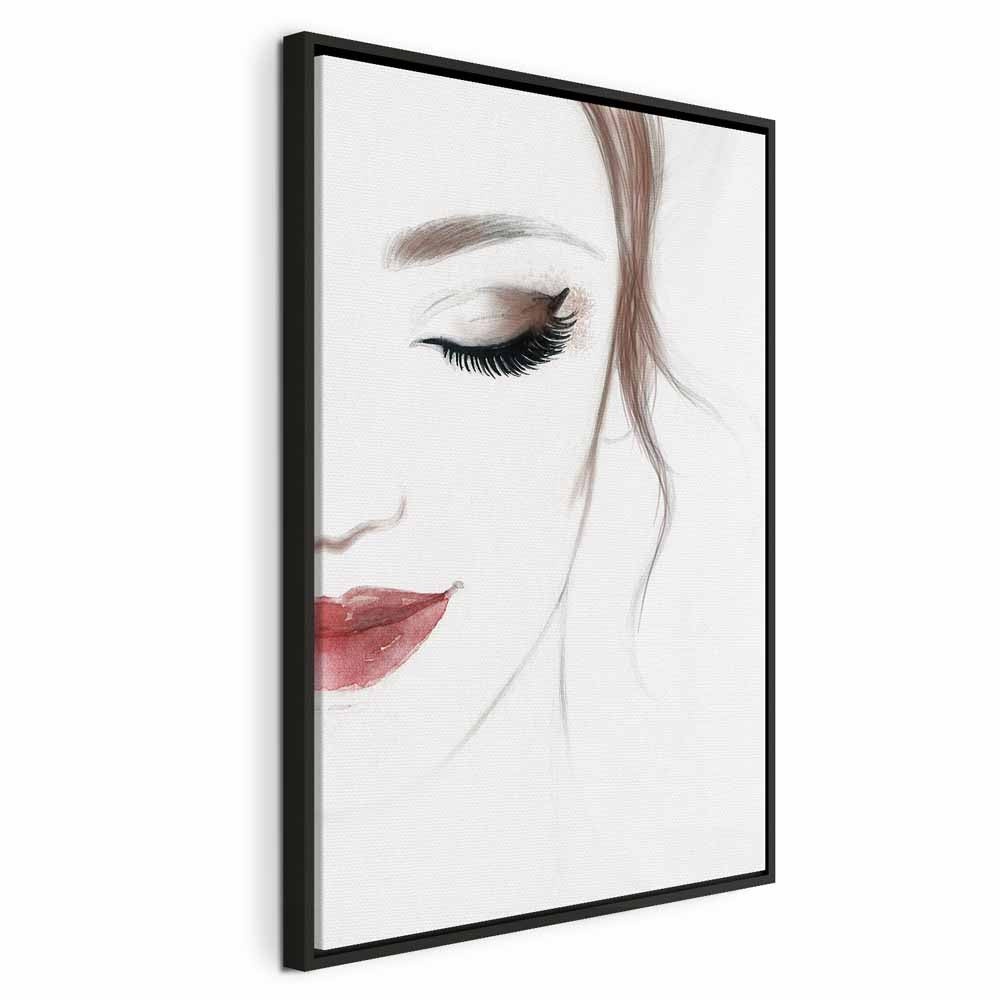Delicate Female Portrait Vertical Canvas Print
