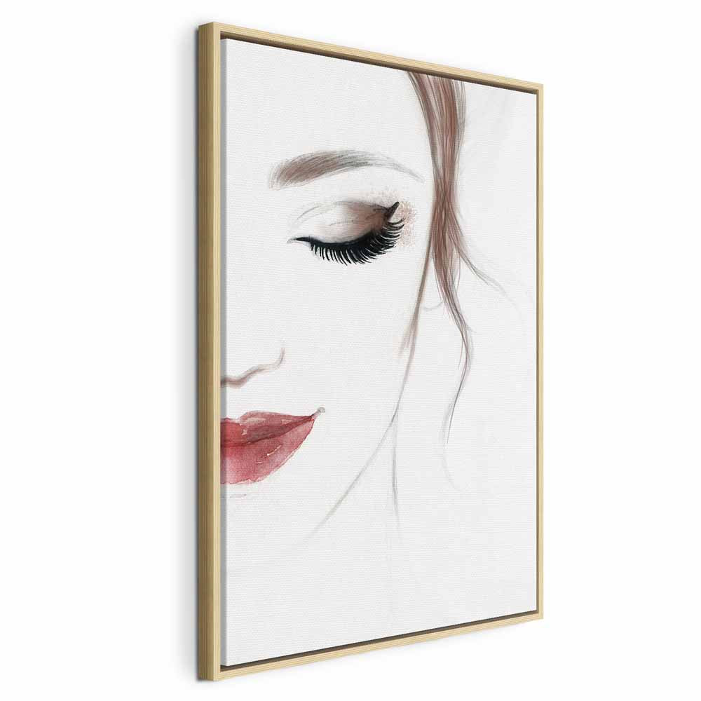 Delicate Female Portrait Vertical Canvas Print