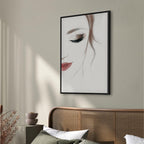 Delicate Female Portrait Vertical Canvas Print