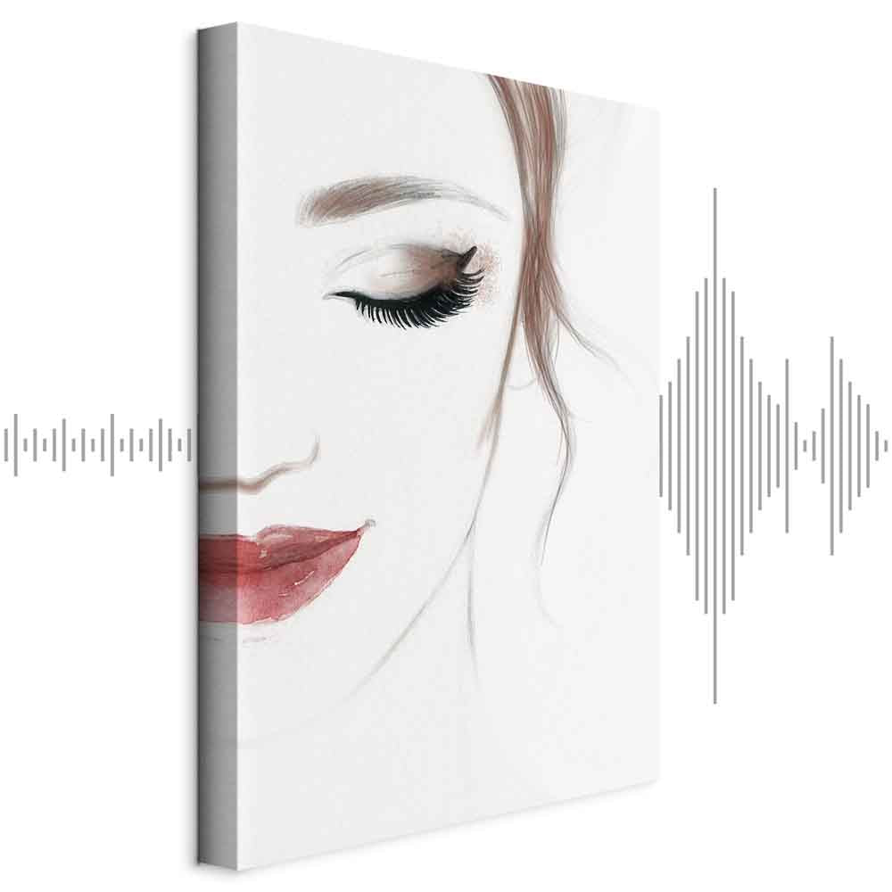 Delicate Female Portrait Vertical Canvas Print