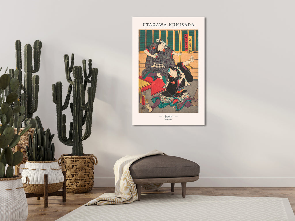 Canvas Print Woodcut Vertical - 1 Part