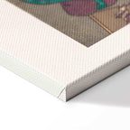 Japanese Woodcut Figures Multicolor Canvas Print