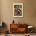 Japanese Woodcut Figures Multicolor Canvas Print