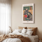 Japanese Woodcut Figures Multicolor Canvas Print