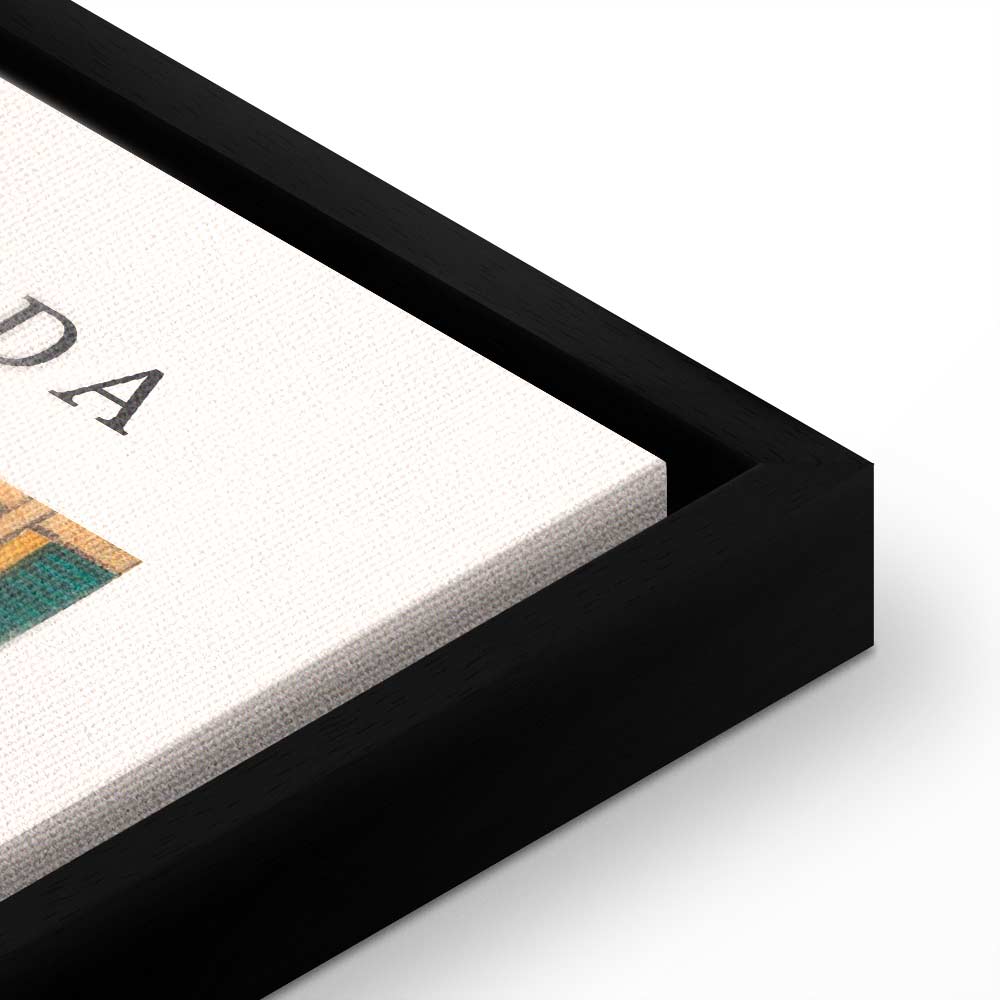 Japanese Woodcut Figures Multicolor Canvas Print