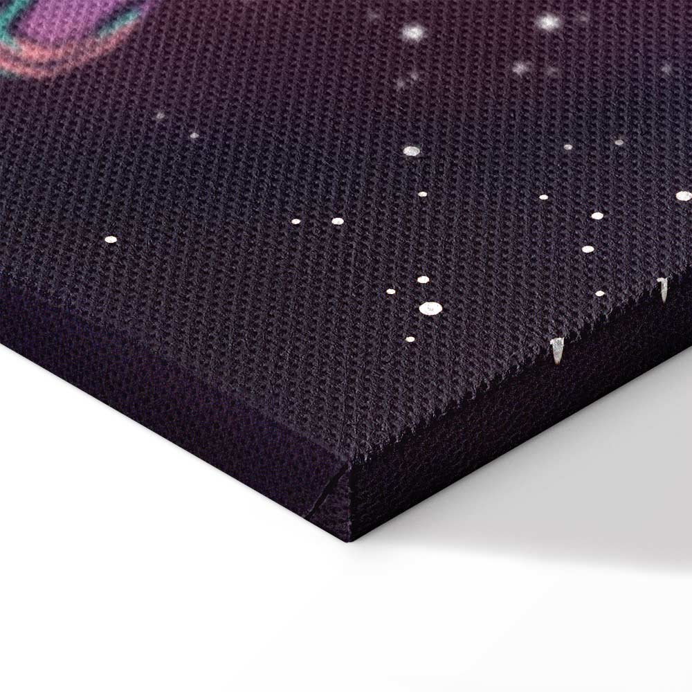 Lonely Traveler Starry Cosmos Vertical Canvas Print