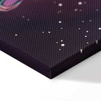 Lonely Traveler Starry Cosmos Vertical Canvas Print