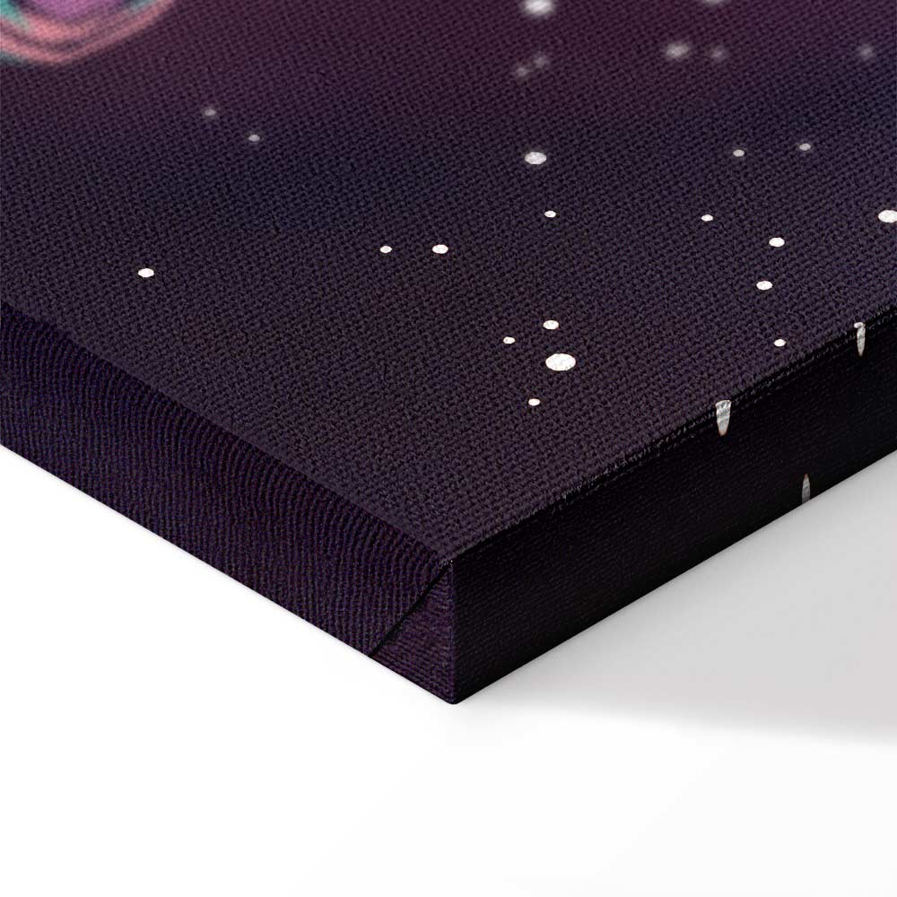 Lonely Traveler Starry Cosmos Vertical Canvas Print