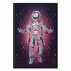 Lonely Traveler Starry Cosmos Vertical Canvas Print