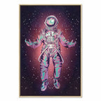 Lonely Traveler Starry Cosmos Vertical Canvas Print