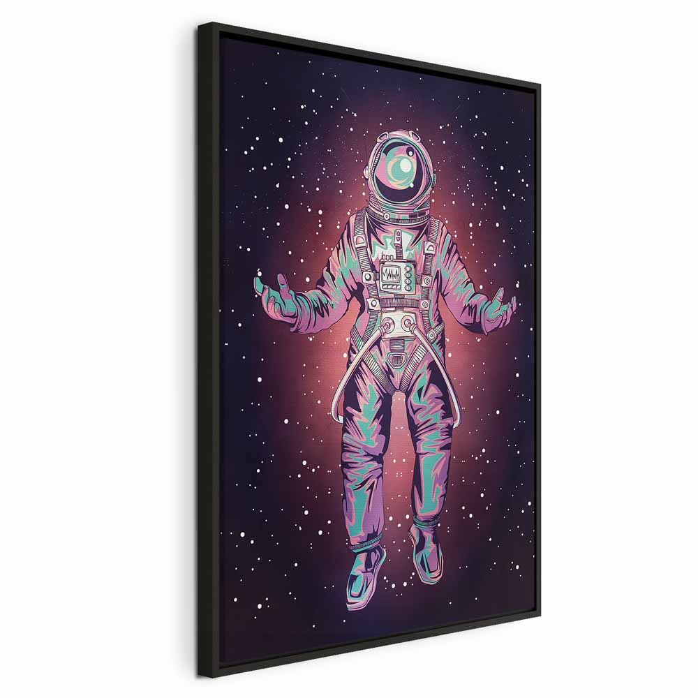 Lonely Traveler Starry Cosmos Vertical Canvas Print