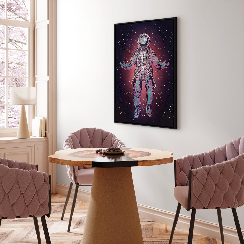 Lonely Traveler Starry Cosmos Vertical Canvas Print