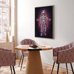 Lonely Traveler Starry Cosmos Vertical Canvas Print